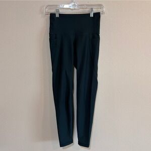 Old Navy Active Elevate Go-Dry High Waisted Pocket Leggings Small Dark Teal